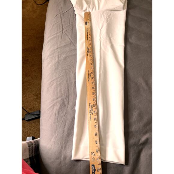 I.N.C. womens size 10 pants white straight leg mid-rise zip fly closure - Picture 6 of 11